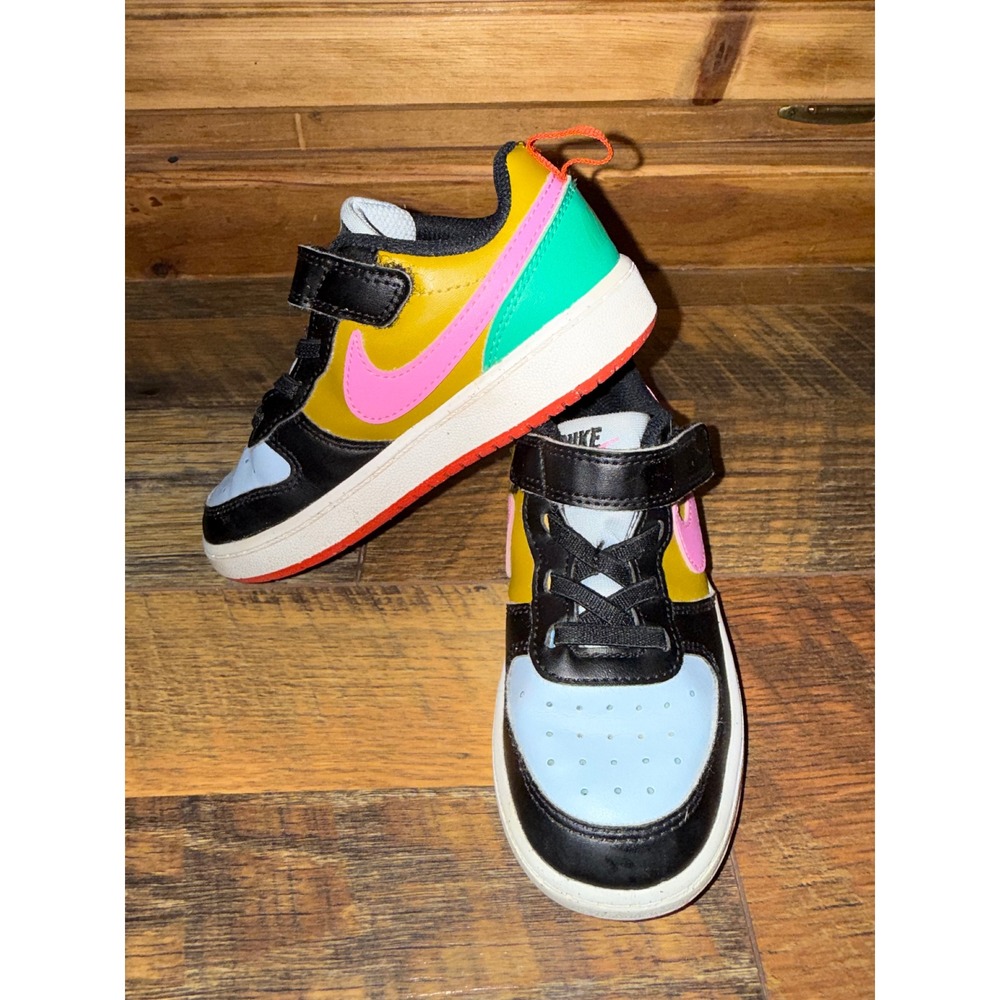 Nike Court Borough Low 2 Multi-Color Sneakers DV5458-004 Kids Size 9C - Picture 2 of 12